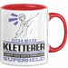 Kletterer Geschenk Tasse Ich Bin Kletterer Aber Sag Doch Einfach Superheld Lustige Geschenkdiee für Kletterer Kaffee-Becher Rot Trendation