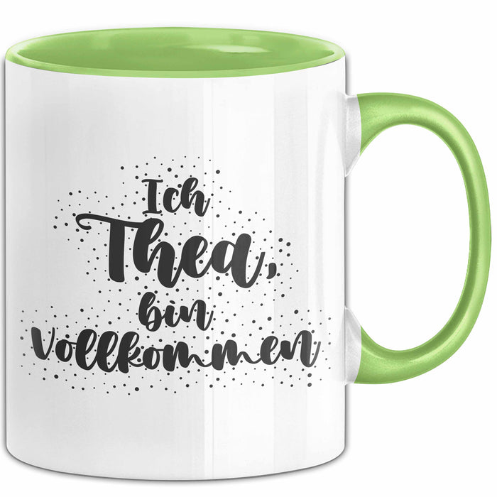 Thea Tasse Ich Thea, Bin Vollkommen Geschenk Grün Trendation