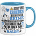 Tierheimvolontär Geschenk Tasse Lustiger Spruch Erheben Sie Sich Der Tierheimvolontär Betritt den Raum Blau Trendation