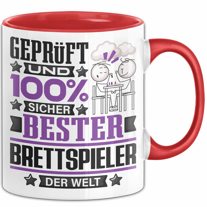 Brettspieler Geschenk Lustiger Spruch für Brettspieler Geschenkidee Bester Brettspieler Der Welt Rot Trendation