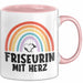 Friseurin Tasse Geschenk Friseurin Mit Herz Frisörin Geschenkidee Rosa Trendation