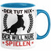 Hund Tasse Geschenk Kaffee-Becher Hunde-Besitzer Geschenkidee Blau Trendation