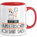 Geschenk für Hundefrisörin Tasse Lustige Geschenkidee Geburtstag Ich Bin Hundefrisörin Ich Darf Das Rot Trendation