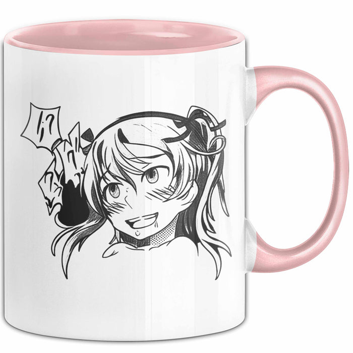 Anime Manga Mädchen Tasse Geschenk Lustige Geschenkidee Rosa Trendation