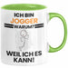 Jogger Geschenk Tasse Lustiger Spruch Ich Bin Jogger Warum Weil Ich Es Kann Geschenkidee Bester Jogger Geburtstag Kaffee-Becher Grün Trendation