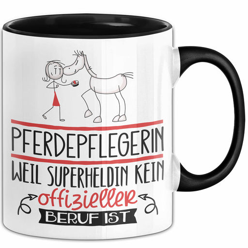 Pferdepflegerin Geschenk Tasse Lustiger Spruch Pferdepflegerin Weil Superheldin Kein Offizieller Beruf Ist Geschenkidee Trendation