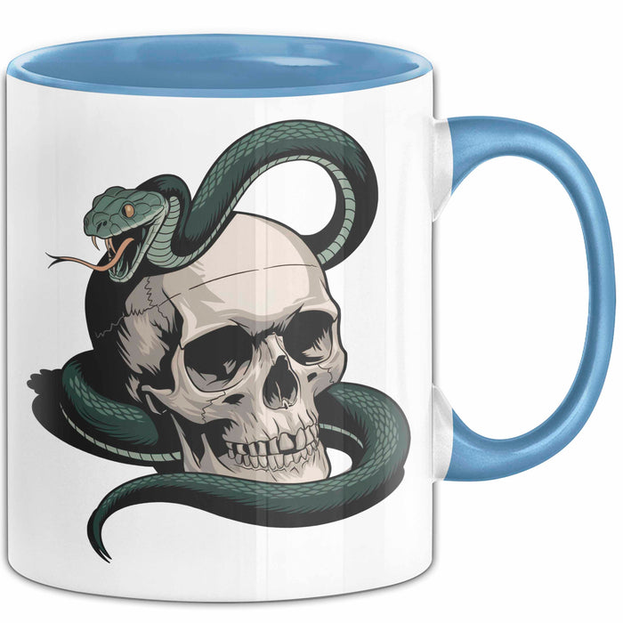 Reptilienhalter Tasse Geschenkidee Echsen Schlangenliebhaber Geschenkidee Lustig Blau Trendation