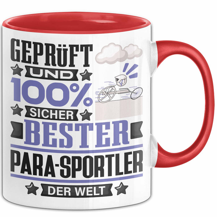 Para-Sportler Geschenk Lustiger Spruch für Para-Sportler Geschenkidee Bester Para-Sportler Der Welt Rot Trendation