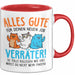 Büroarbeit Kollege Tasse Geschenk Lustige Geschenkidee Spruch Alles Gute Für Deinen Neuen Job Verräter Rot Trendation