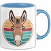 Retro Esel Tasse Geschenk Lustige Geschenkidee Spruch Blau Trendation