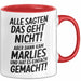 Marlies Tasse Geschenk Alle Sagten Das Geht Nicht Aber Dann Kam Marlies Und Hat Es Einfach Gemacht Geschenkidee Becher mit Name Rot Trendation