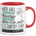 Country-Fan Tasse Geschenk Spruch Wer Will Schon Prinzessin Sein Wenn Man Auch Country-Fan Sein Kann Rot Trendation