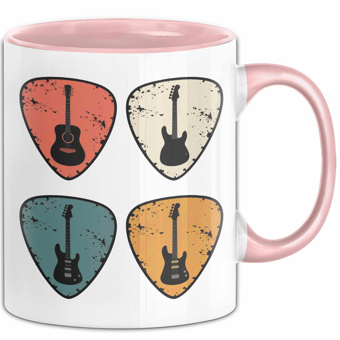 Gitarre Musikliebhaber Musiker Gitarrist Tasse Geschenk Lustige Geschenkidee Spruch Rosa Trendation