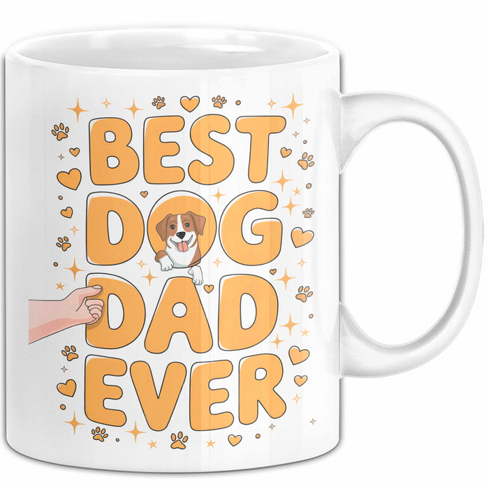 Hunde Papa Tasse Geschenk Lustige Geschenkidee Spruch Für Hunde Eltern Weiß Trendation