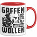 Feuerwehr Tasse Geschenk Gaffen Kann Jeder Helfen Muss Man Wollen Feuerwehrmann Geschenkidee Rot Trendation