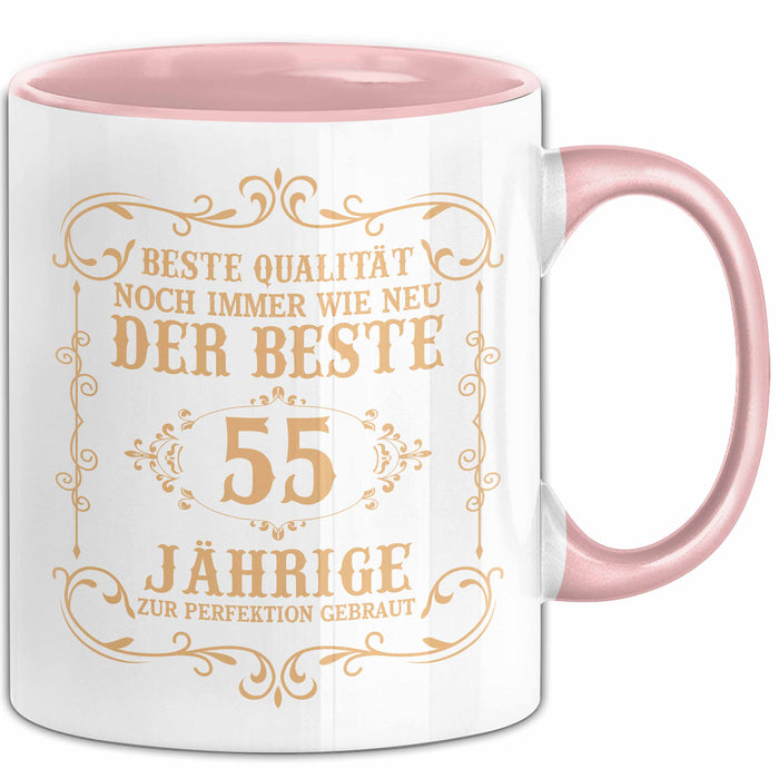 55er Geburtstag Geschenk Männer Vater Mann Noch Immer Der Beste 55-Jährige Zur Perfektion Gebraut Opa Rosa Trendation