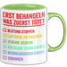 Rettungsdienst Notfallsanitäter Tasse Geschenk Lustige Geschenkidee Spruch Erst Behandeln Was Zuerst Tötet Grün Trendation