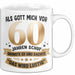 60. Geburtstag Tasse Geschenk Lustige Geschenkidee Spruch Als Gott Mich Vor 60 Jahren Schuf Weiß Trendation