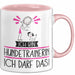 Geschenk für Hundetrainerin Tasse Lustige Geschenkidee Geburtstag Ich Bin Hundetrainerin Ich Darf Das Rosa Trendation
