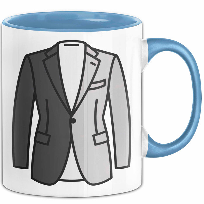 Minimalistischer Modefan Tasse Geschenkidee Blau Trendation