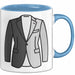 Minimalistischer Modefan Tasse Geschenkidee Blau Trendation