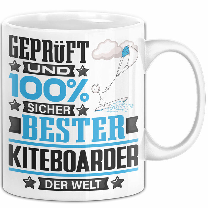 Kiteboarder Geschenk Lustiger Spruch für Kiteboarder Geschenkidee Bester Kiteboarder Der Welt Weiß Trendation