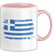 Griechenland Tasse Geschenk Grieche Flagge Kaffee-Becher Rosa Trendation
