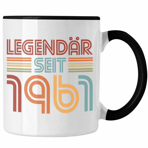 Trendation - 60. Geburtstag Tasse Frau Männer Geschenk 60er Geschenkidee 60 Mutter Vater Mann Frauen Lustig Geschenke Deko Schwarz Trendation