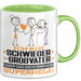 Schwiegergroßvater Geschenk Tasse Ich Bin Schwiegergroßvater Aber Sag Doch Einfach Superheld Lustige Geschenkdiee für Schwiegergroßvater Kaffee-Becher Grün Trendation