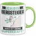 Bergsteiger Tasse Geschenk für Bergsteiger Geburtstag Lustiger Spruch Kaffee-Becher Was Ist Deine Superkraft Grün Trendation