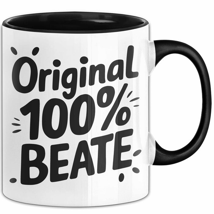 Beate Tasse Geschenk Original 100% Beate Geschenkidee Geburtstag Schwarz Trendation