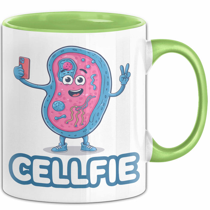 Biologe Tasse Geschenk Cellfie Wissenschaft Geschenkidee Grün Trendation