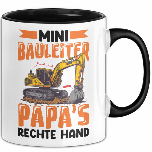 Mini Bauleiter Papas Rechte Hand Tasse Geschenkidee Kakaobecher Jungs Trendation