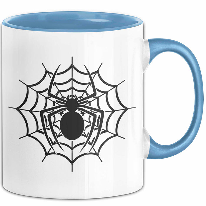 Spinne Vogelspinne Tier Tasse Geschenk Lustige Geschenkidee Spruch Blau Trendation