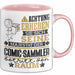 Comic-Sammler Geschenk Tasse Lustiger Spruch Erheben Sie Sich Der Comic-Sammler Betritt den Raum Rosa Trendation