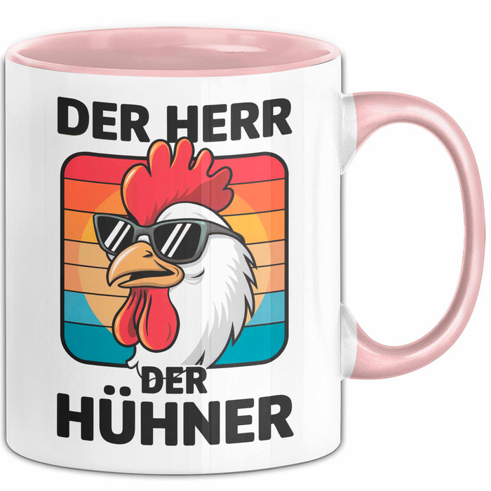 Huhn Tier Bauer Tasse Becher Geschenk Lustige Geschenkidee Spruch Der Herr Der Hühner Rosa Trendation