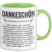 Lehrer Wertschätzung Danke Tasse Geschenk Lustige Geschenkidee Spruch Dankeschön Grün Trendation