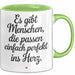 Romantisches Paar Jahrestagsfeier Tasse Geschenk Lustige Geschenkidee Spruch Es Gibt Menschen Die Passen Einfach Perfekt Ins Herz Grün Trendation