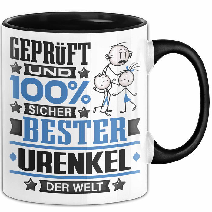 Urenkel Geschenk Lustiger Spruch für Urenkel Geschenkidee Bester Urenkel Der Welt Schwarz Trendation