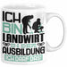 Landwirt Ausbildung Tasse Geschenk Ich Bin Landwirt In Der Ausbildung Ich Darf Das Geschenkidee Spruch Weiß Trendation