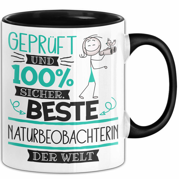 Beste Naturbeobachterin Der Welt Tasse Geschenk für Eine Naturbeobachterin Geprüft Und Sicher Geschenkidee Geburtstag Weihnachten Trendation