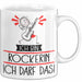 Geschenk für Rockerin Tasse Lustige Geschenkidee Geburtstag Ich Bin Rockerin Ich Darf Das Weiß Trendation
