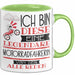 Motorradfahrerin Tasse Geschenk Ich Bin Diese Eine Legendäre Motorradfahrerin Von Der Alle Reden Geschenkidee Geburtstag Weihnachten Grün Trendation