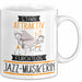 Jazz-Musikerin Tasse Geschenk Becher Stark Attraktiv Furchtlos Jazz-Musikerin Lustige Geschenkidee Weiß Trendation