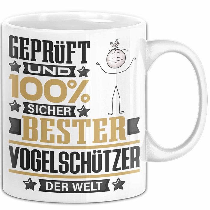 Vogelschützer Geschenk Lustiger Spruch für Vogelschützer Geschenkidee Bester Vogelschützer Der Welt Weiß Trendation