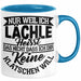 Sarkastischer Spruch Tasse Geschenk für Frauen Nur Weil Ich Lächle Heißt Das Nicht Dass Ich Dir Keine Klatschen Will Kaffee-Becher Blau Trendation