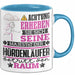 Hürdenläufer Geschenk Tasse Lustiger Spruch Erheben Sie Sich Der Hürdenläufer Betritt den Raum Blau Trendation