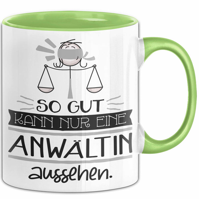 Anwältin Geschenk Tasse So Gut Kann Nur Eine Anwältin Aussehen Geschenkidee Geburtstag Weihnachten Lustig Grün Trendation
