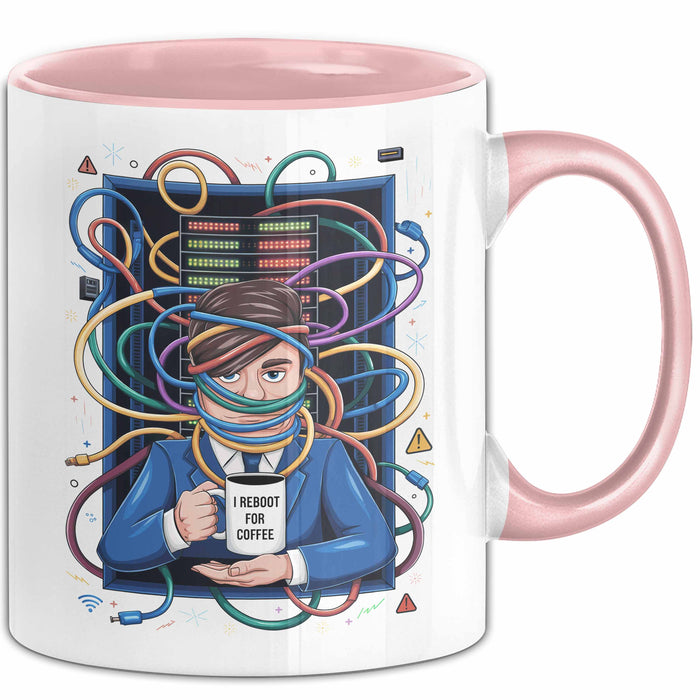 IT Administrator Tasse Geschenk Lustige Geschenkidee Spruch Für Netzwerk Helden Rosa Trendation