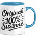 Susanne Tasse Geschenk Original 100% Susanne Geschenkidee Geburtstag Blau Trendation